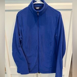 Lands' End Blue Lightweight Fleece Jacket